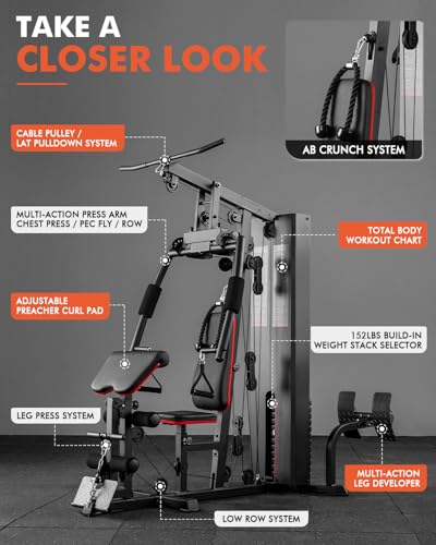 Home Gym with 150LBS Weight Stack D290