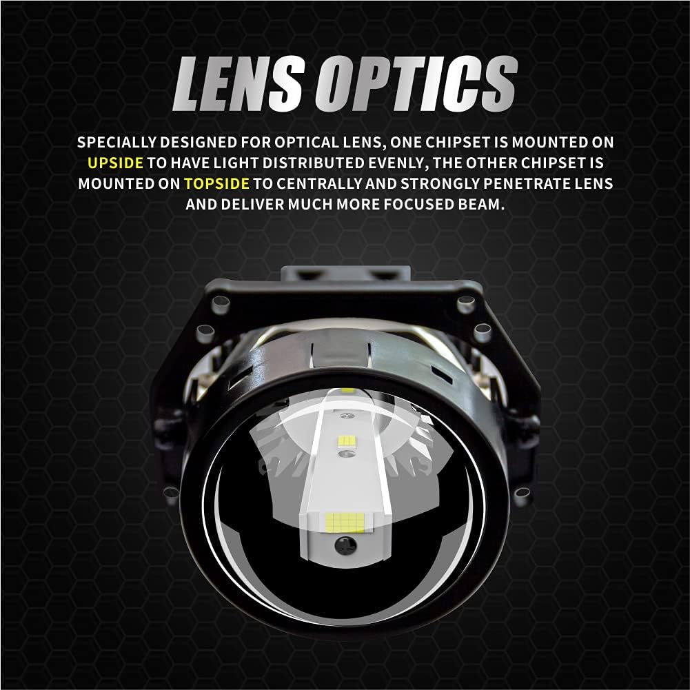 D1S LED Headlight Bulb 6000K 35W White CANBus Error Free (2 Pack) I765