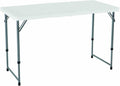 White 4 Foot Folding Utility Table with Carrying Handle A63410