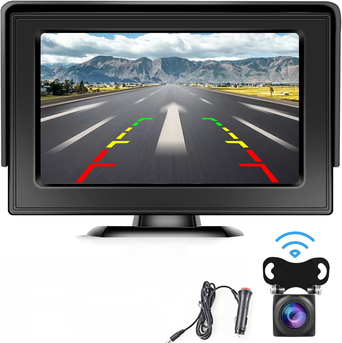 Wireless Backup Camera with Monitor Kit 4.3" HD 1080P Rear View Camera Waterproof Night Vision Pack of 2 G649585