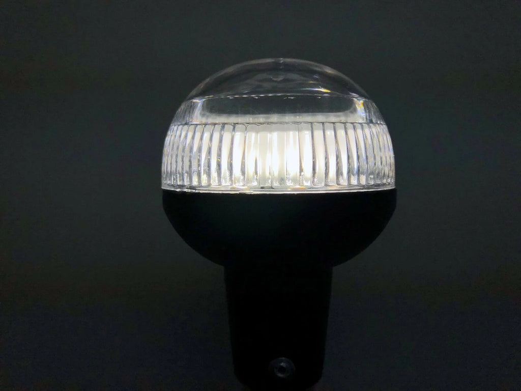 Boat LED All Round Anchor Light Pole 24" Collar Black Base Socket 2 Pins Wired 90 Degrees Q78393