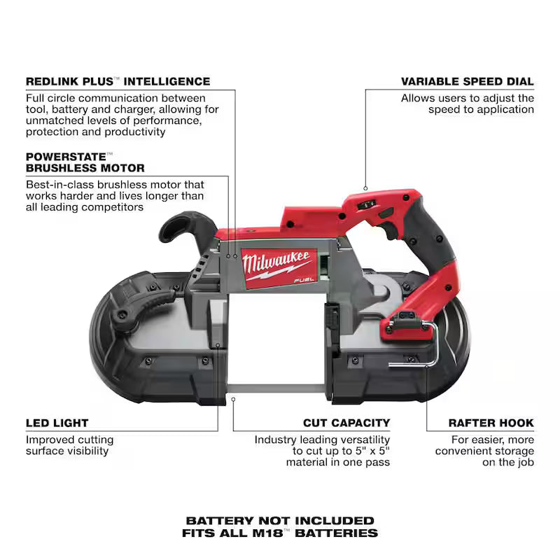 18V Lithium-Ion Brushless Cordless Reciprocating Saw & Bandsaw Z83423