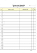 8-1/2 X 11 White Carbonless Sign-in Sheets (250 Sheets) K79328