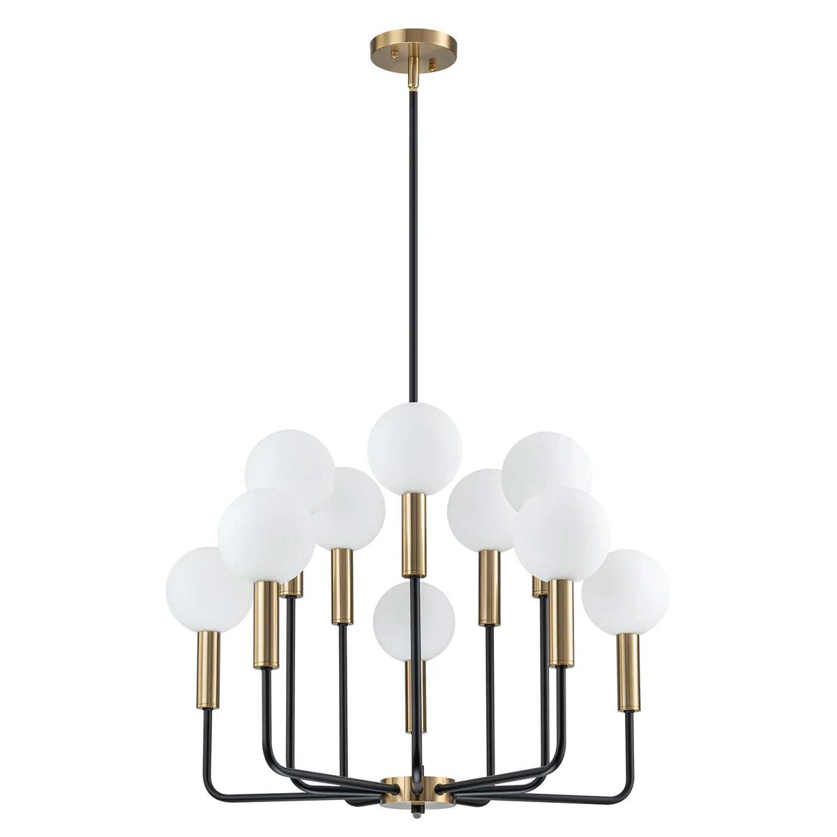 10-Light Dimmable Glass Chandelier Q799