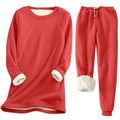 Sherpa Lined 2 Piece Sweatsuit Set P429