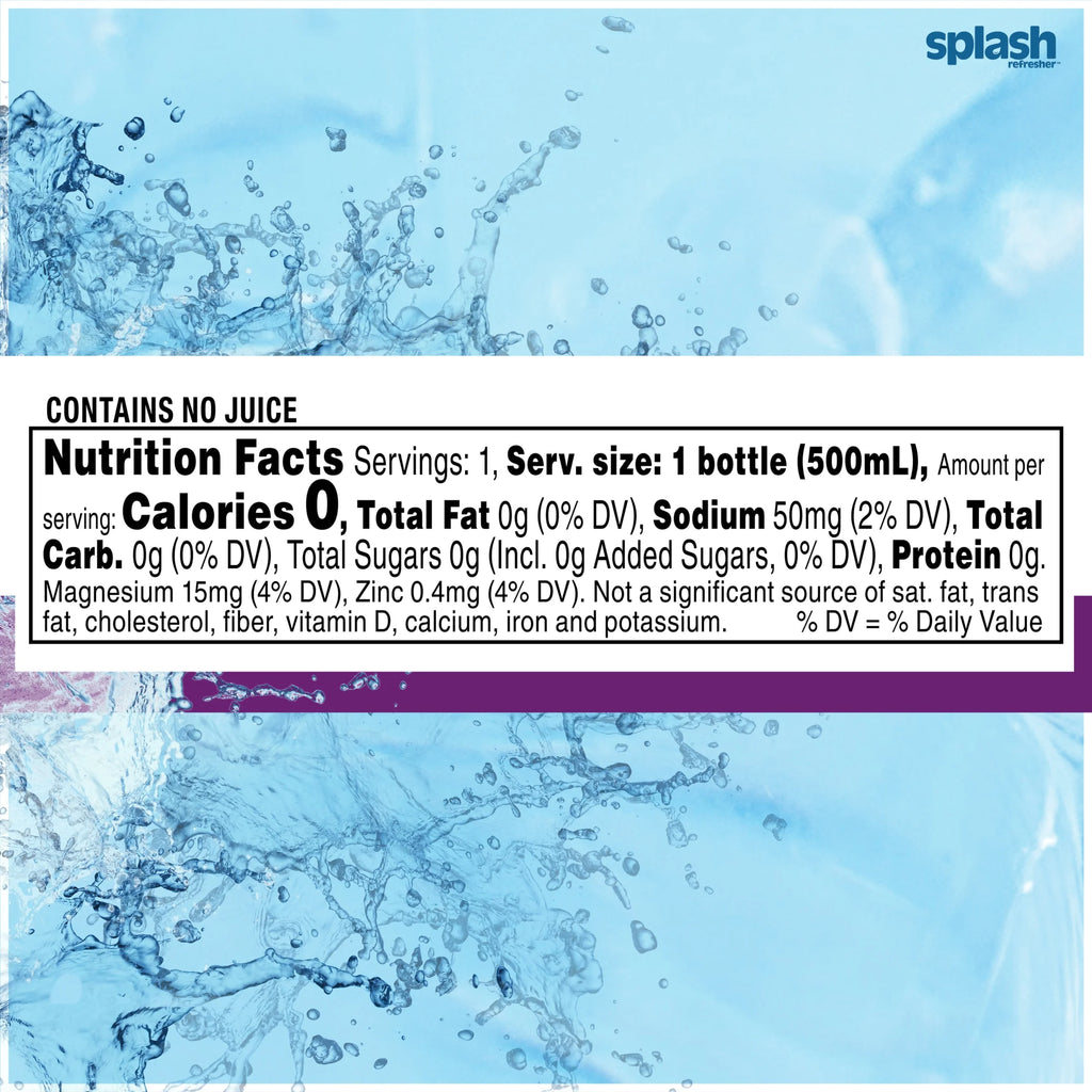 Acai Grape Flavored Water, 16.9 fl oz, 24 Pack V4854