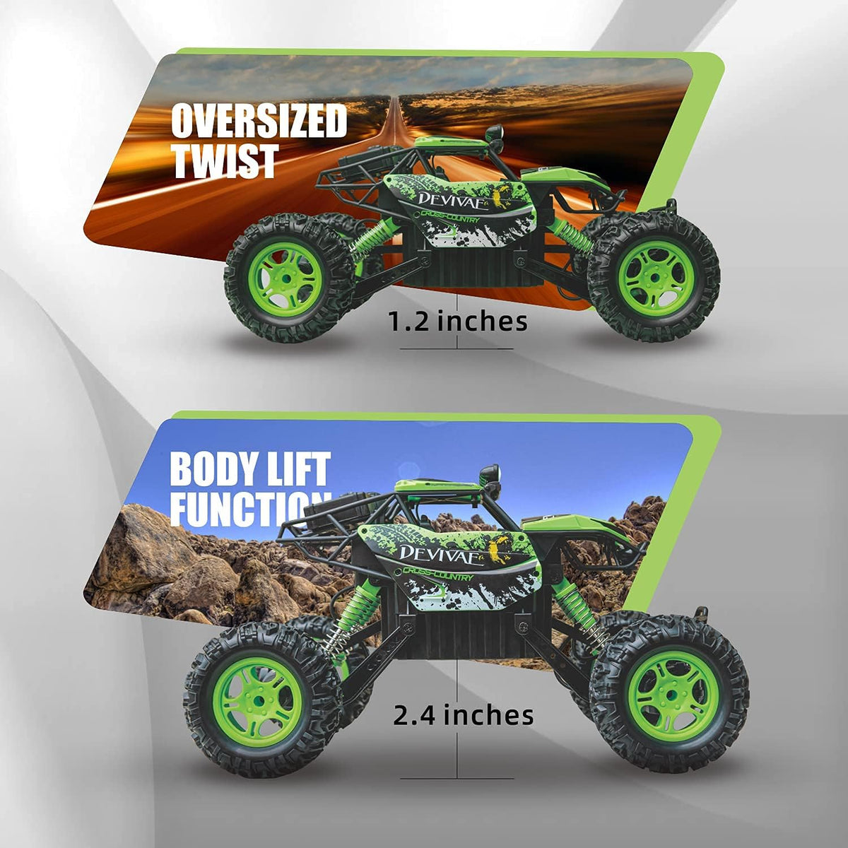 1:12 4WD 2.4GHz Remote Control Monster Truck with 2 Batteries R731
