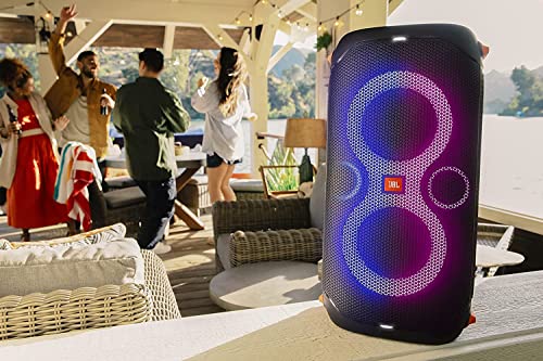 Portable Party Speaker with Built-in Lights - Black G4341