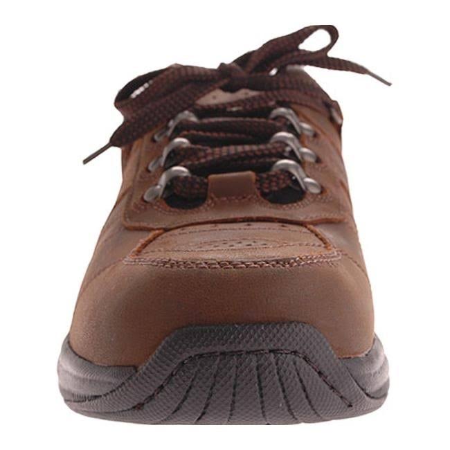 Brown Leather OrthoFeet Shoes Y6590