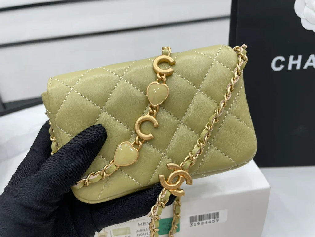 Green Mini Flap Bag V87659