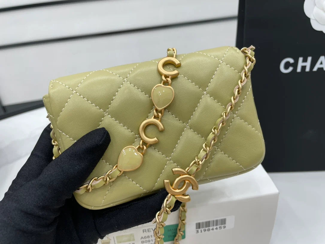Green Mini Flap Bag V87659