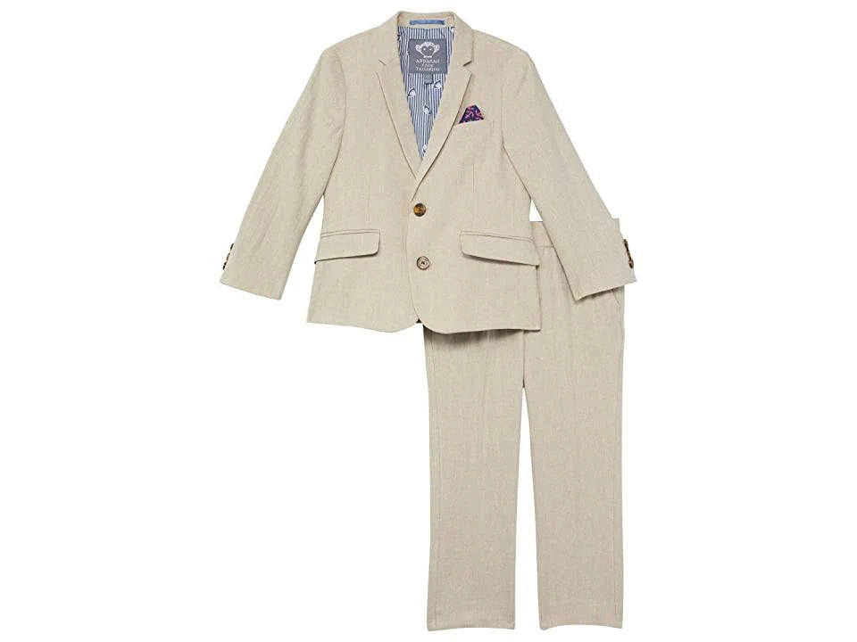 Khaki Herringbone Suit B580