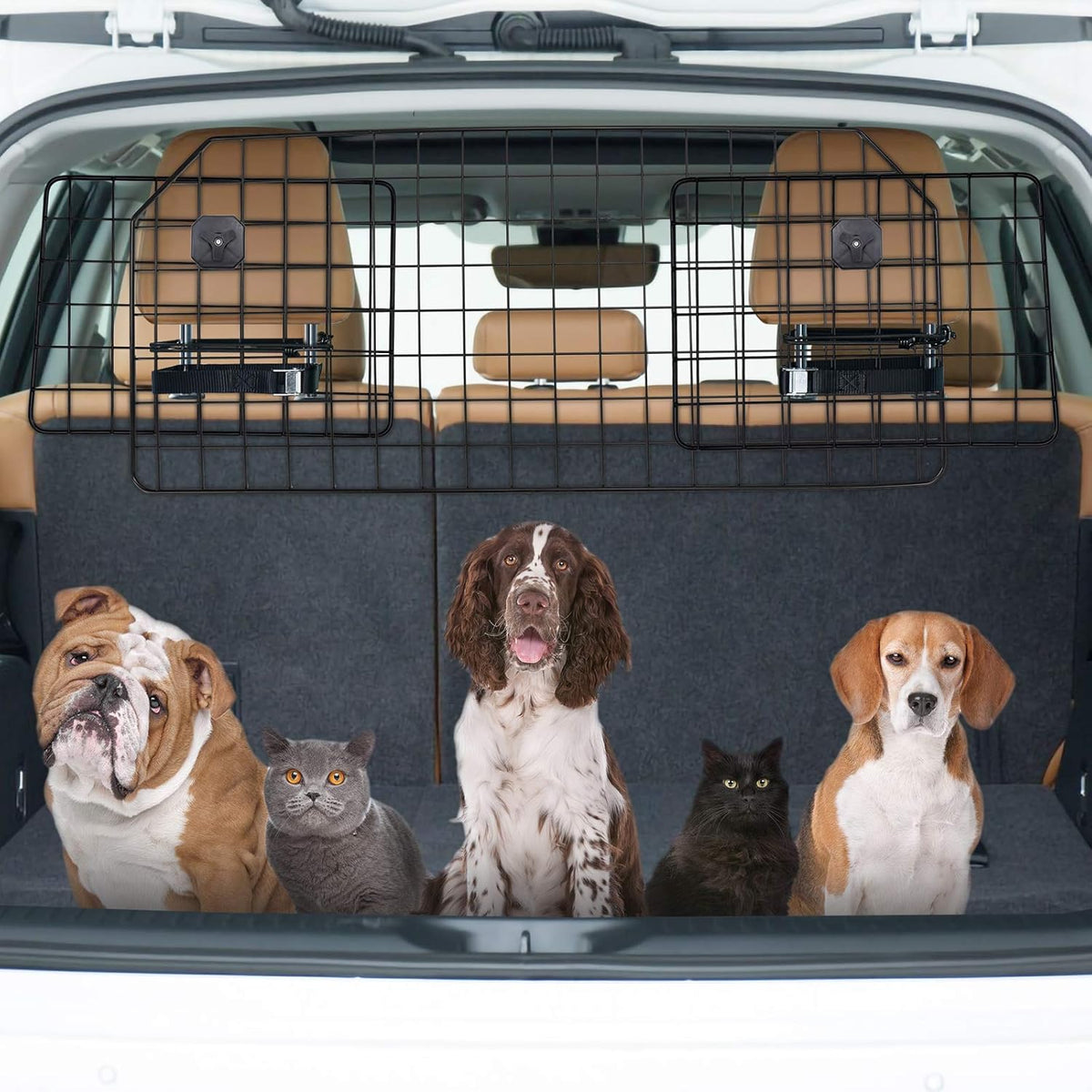 Dog Car Barrier for SUV, Extendable Metal Mesh Pack of 2 H6250