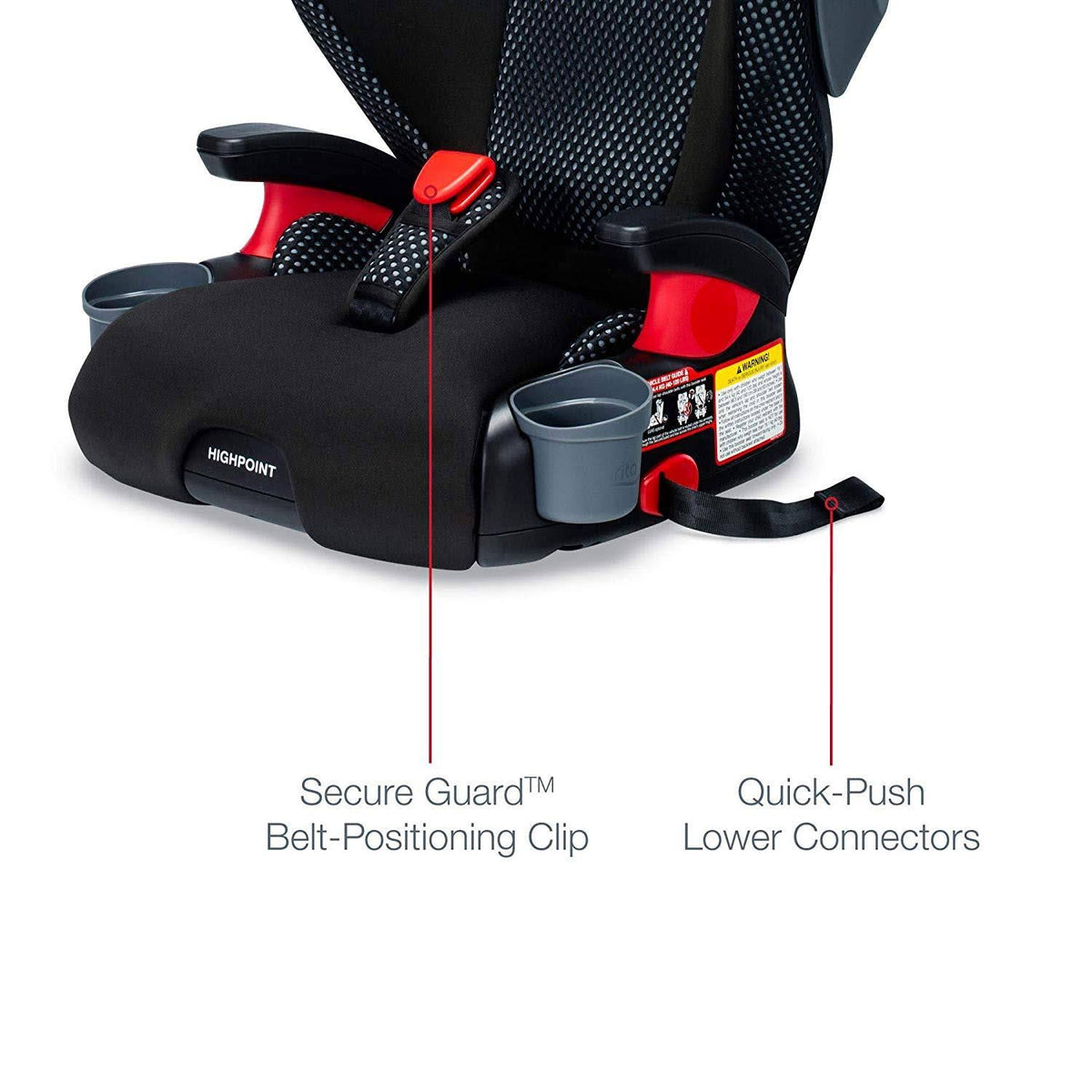 Cool Flow Grey Belt-Positioning Booster Car Seat M955