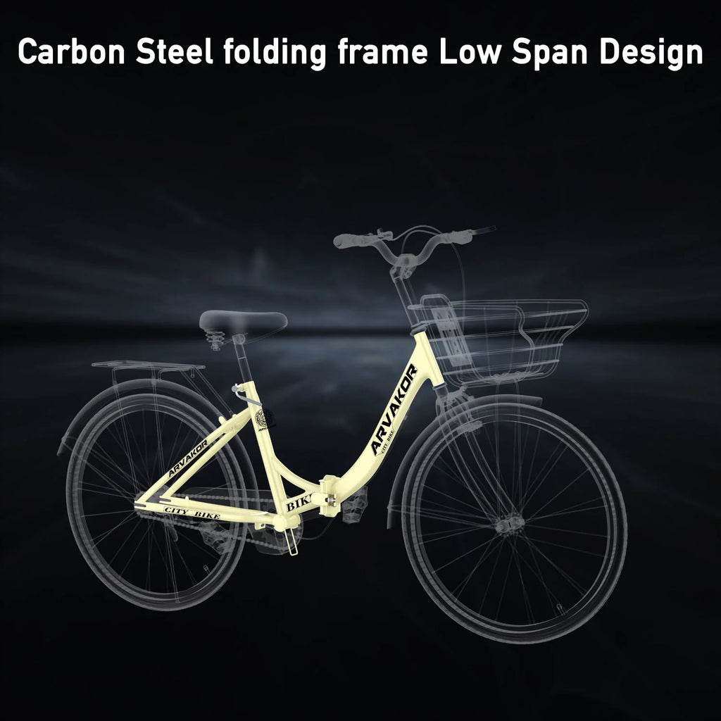 26 Inch White Cruiser Bike L666