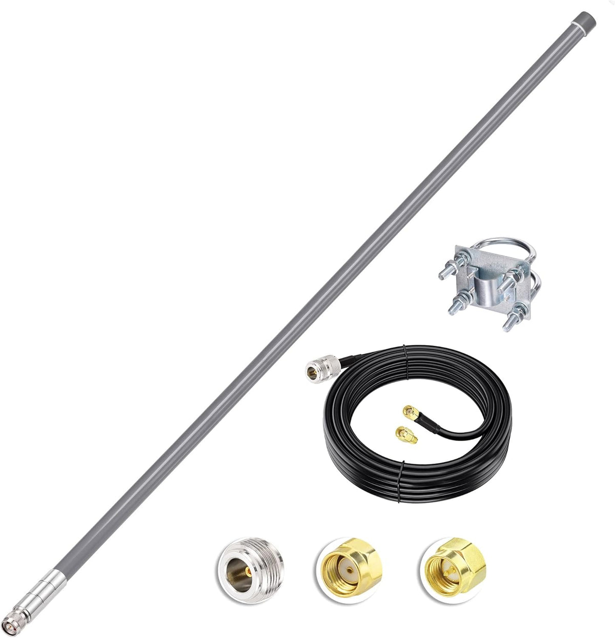 43.3inch 8dBi 915mHz N Male Omni LoraWan Antenna Fiberglass Pack of 2 N520784