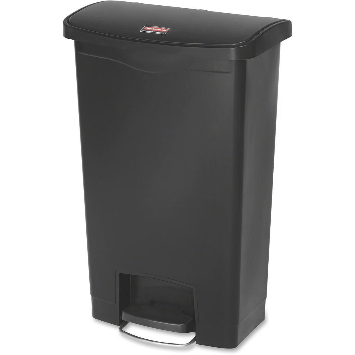 Black 13.2 Gal Plastic Step-On Trash Can E522086
