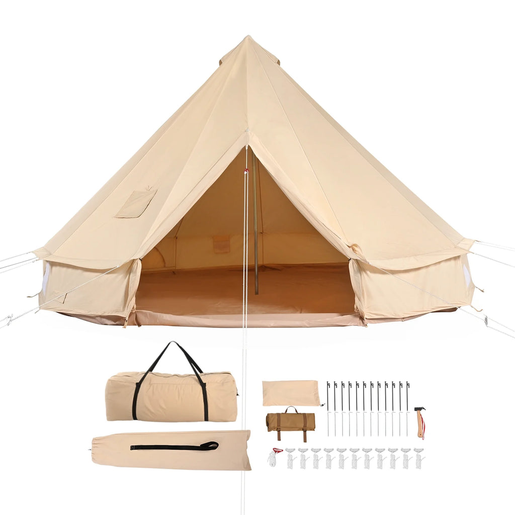 Canvas Bell Tent 4-Season with Stove Jack U67977