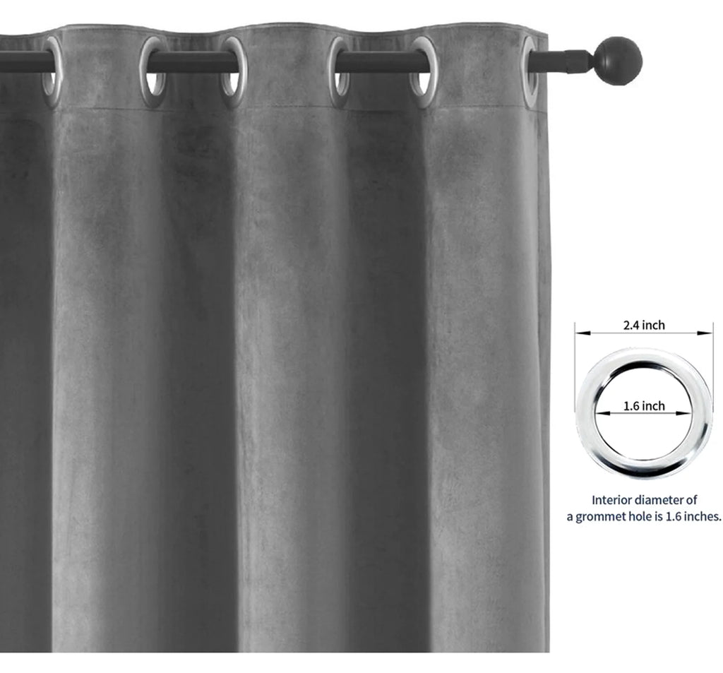 2 Piece Blackout Velvet Curtains Z84243