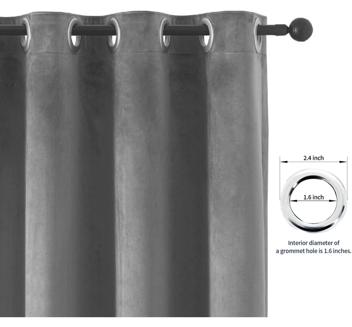 2 Piece Blackout Velvet Curtains Z84243
