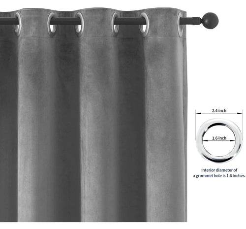 2 Piece Blackout Velvet Curtains Z84243