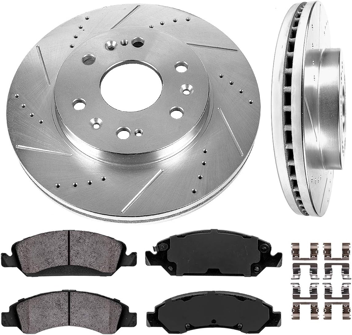 6 Lug Rotors + Ceramic Brake Pads + Hardware O891676