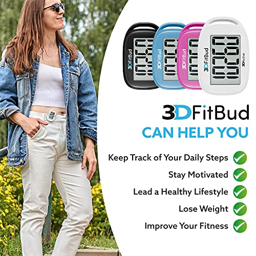 Simple Step Counter Walking 3D Pedometer with Clip and Lanyard U19431
