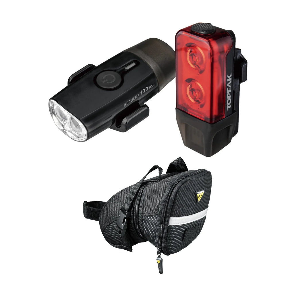 USB Combination Light Set with Bike Seat Bag N835626
