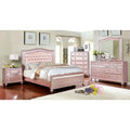 Rose Gold Queen Size Bed 6pc Set Solid Wood R3374