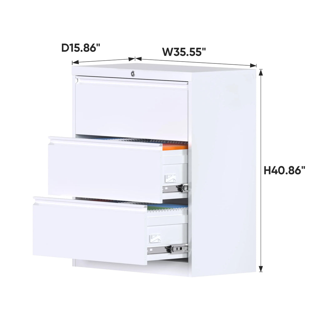 4 Drawer Metal File Cabinet with Lock D413114