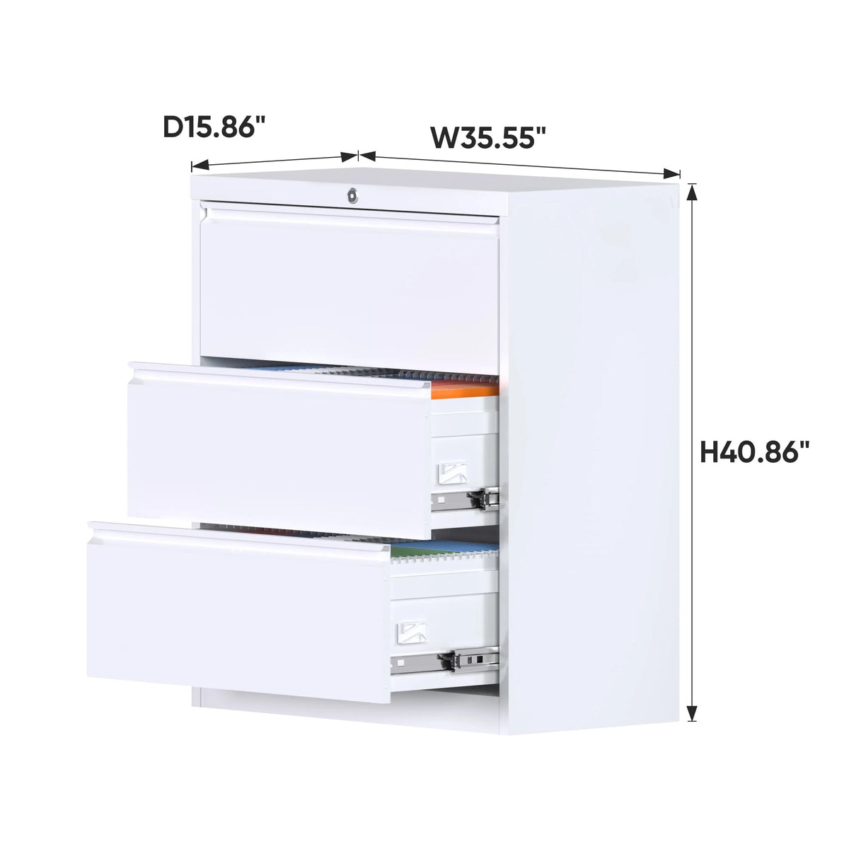4 Drawer Metal File Cabinet with Lock D413114