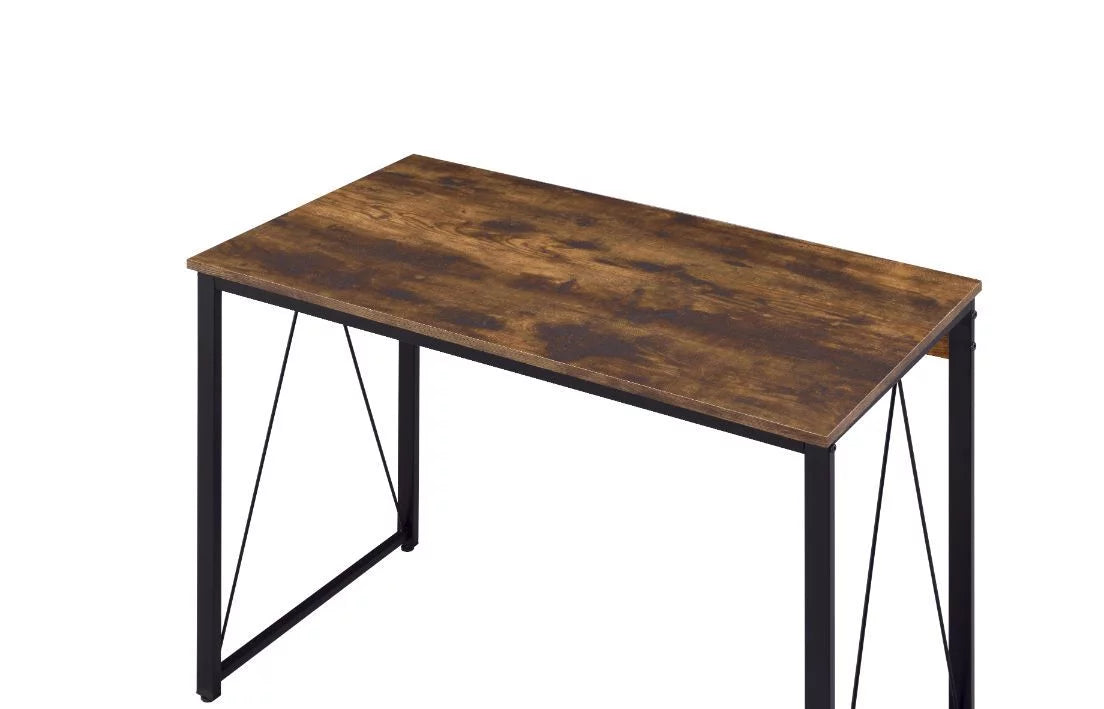 Weathered Oak Black Writing Desk O27768