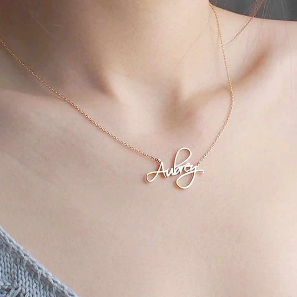 Gold Plated Custom Name Necklace H1374