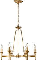 6-Lights Gold Candle-Style Chandelier W79832