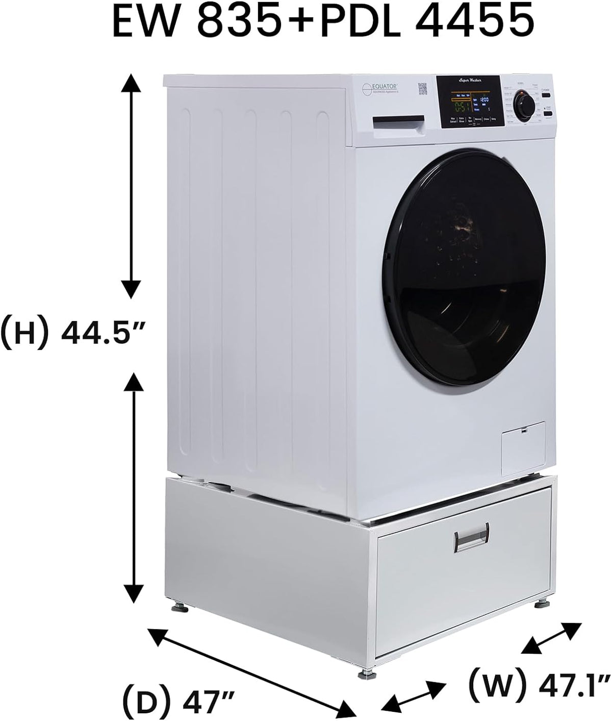 Laundry Set Washer and Vented Dryer with Pedestals F53664