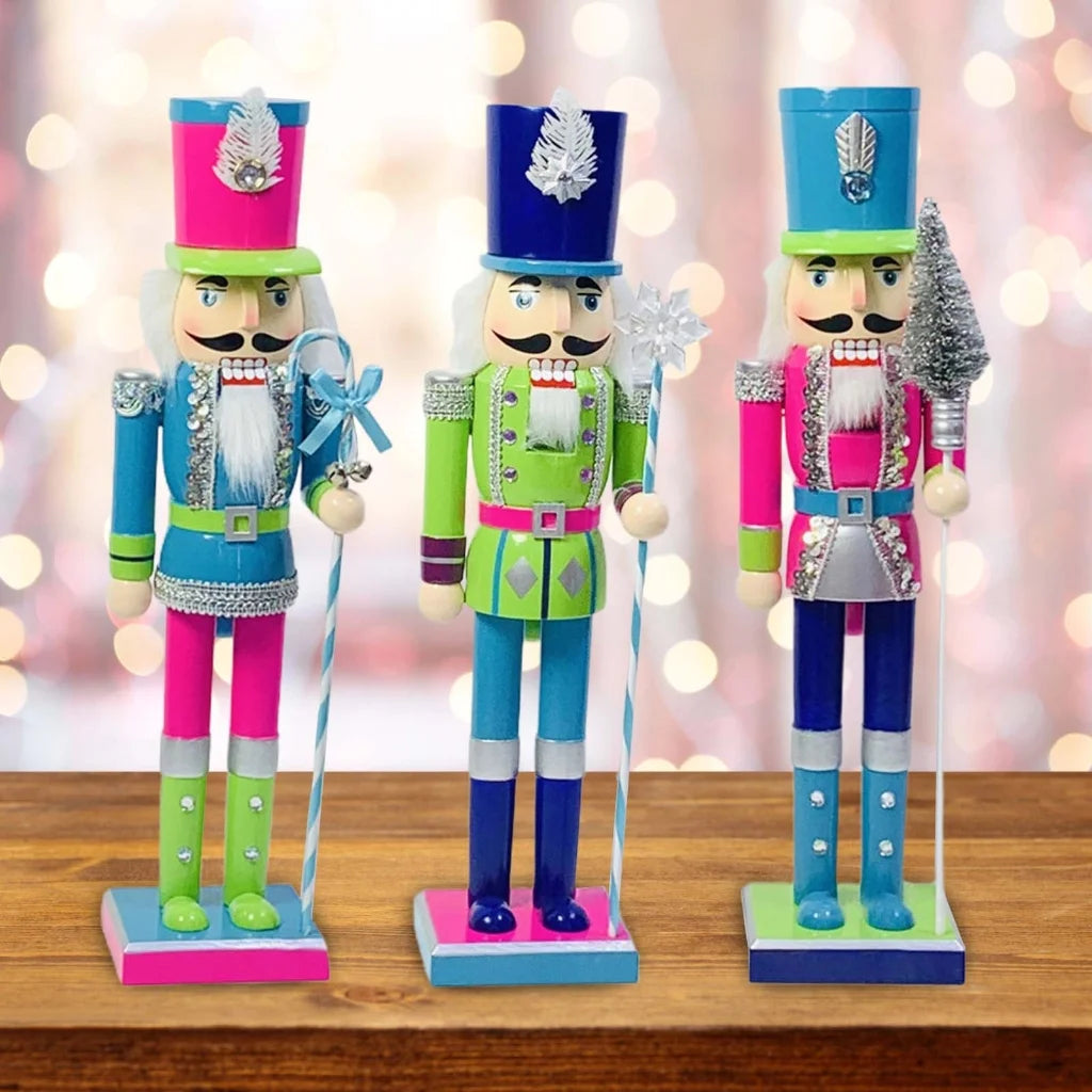 15 Inch Colorful Wooden Nutcracker Soldier Doll Figurine C352401