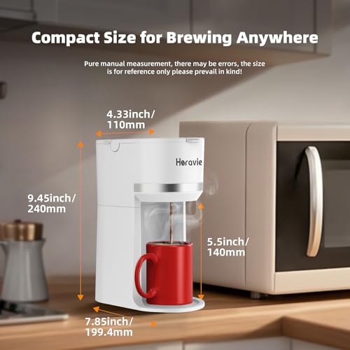 Black Single Serve Coffee Maker for K Cup and Ground Coffee, 6 to 12 oz. Brew Sizes G958