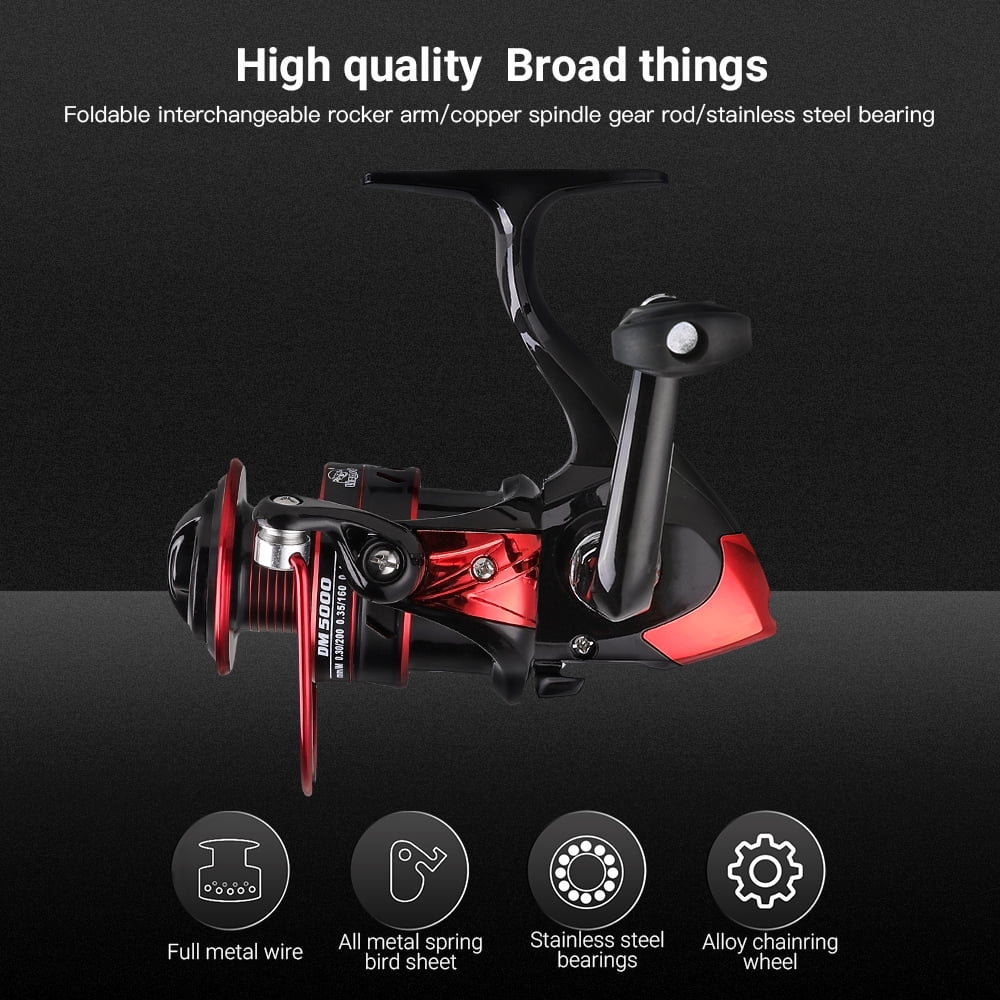 Lightweight 5.2:1 Gear Ratio Spinning Fishing Reel C14579
