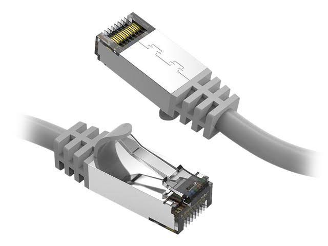 Cat8 Ethernet Cable 7 feet Gray Shielded SFTP Patch C V969464