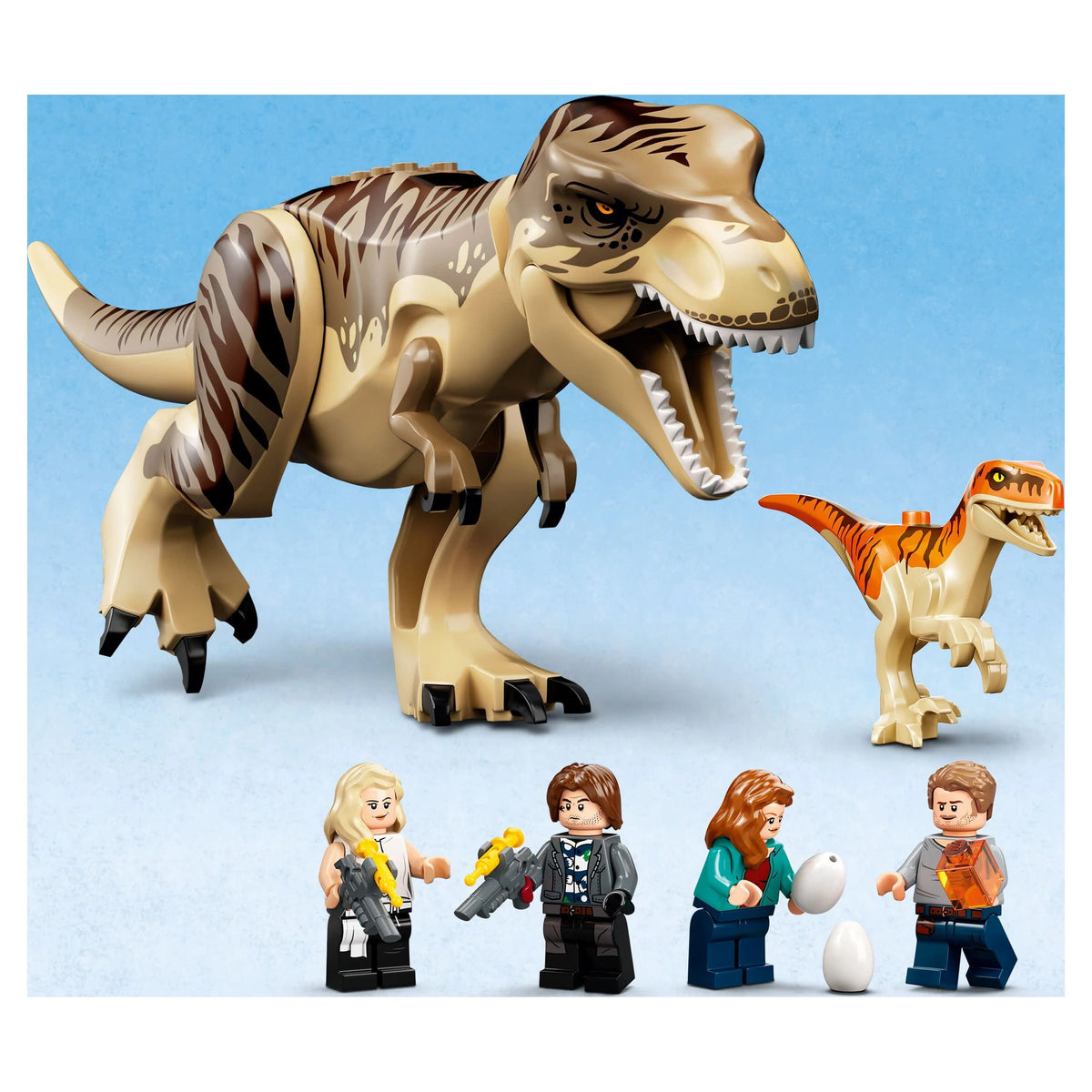 LEGO Jurassic World T. rex & Atrociraptor Dinosaur Breakout with 4 Minifigures B737156