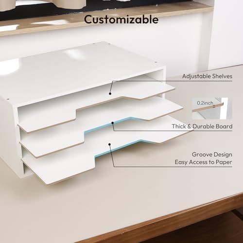 6-Tier Wooden Desktop File Organizer I419