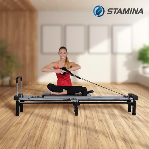 Black Pilates Reformer Workout Machine X13781