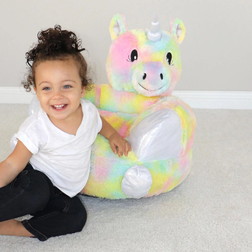 Plush Rainbow Unicorn Chair X92471