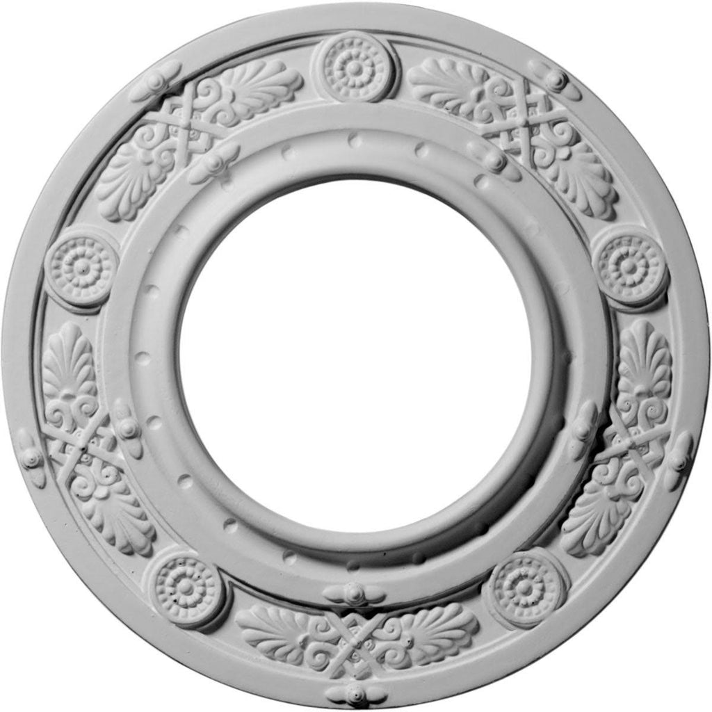 8x22OD x 3 7/8x22ID x 1/2x22P Hand-Painted Ceiling Medallion F667