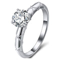 1 Ct Moissanite Sterling Silver Engagement Ring P1977