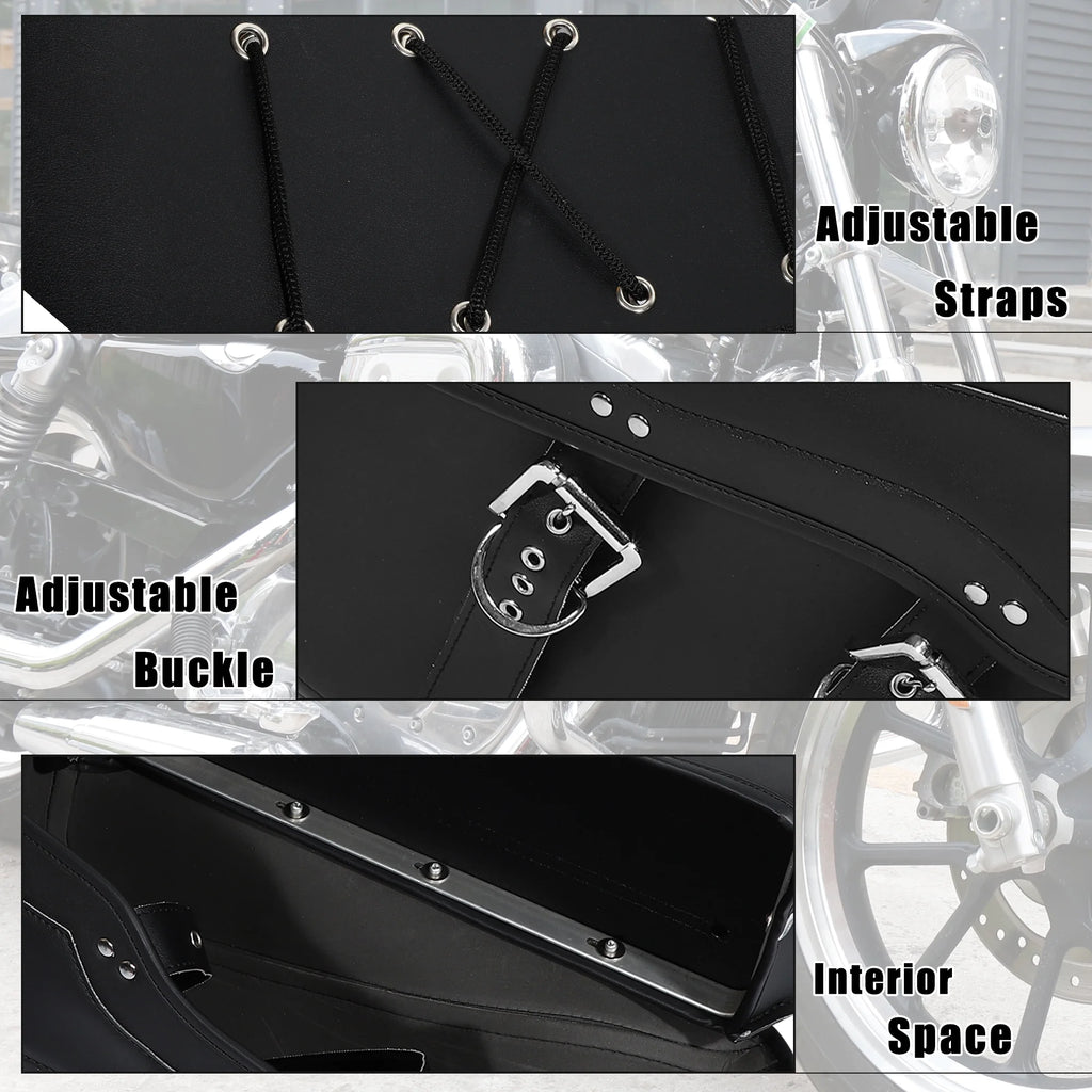 Black Motorbike Saddlebag Tool Bags W2495