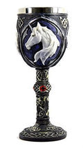 White Unicorn Head Goblet W7455