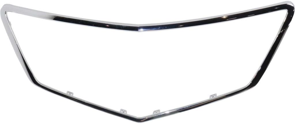 Chrome Plastic Grille Assembly with Clips C53765