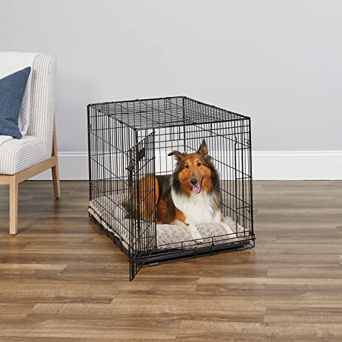 Single & Double Door Dog Crate with Leak-Proof Pan J269