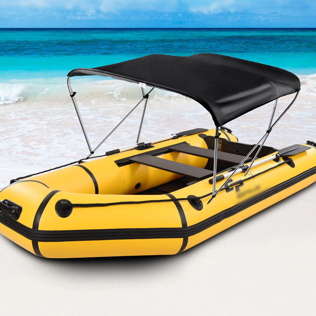 Black 600D Oxford Cloth Boat Cover with Aluminum Frame C76101